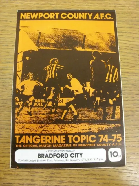 04/01/1975 Newport County v Bradford City  . Thank you for viewing our item, buy