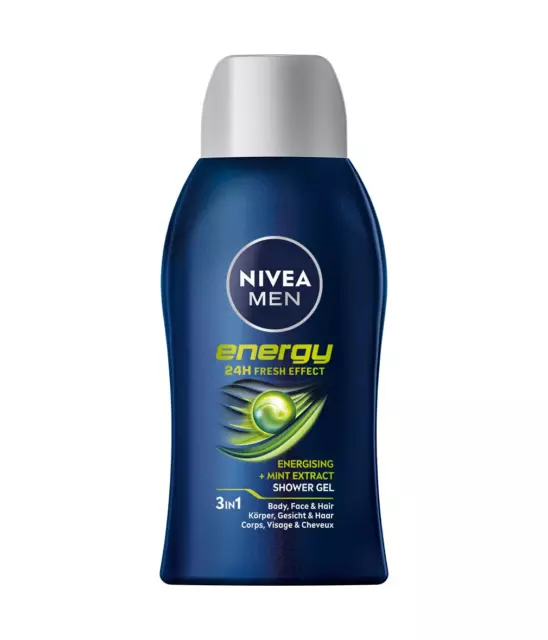 NIVEA MEN Energy Duschgel Mini (50 Ml), Ph-Hautfreundliche Pflegedusche Mit Vita 2
