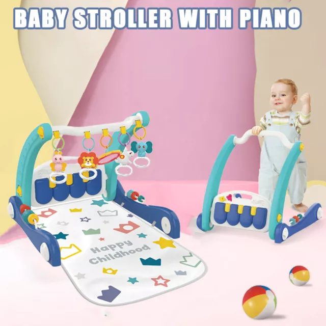 Gym Play Mat Baby Newborn Kids 5 in 1 Fitness Music Lay Piano Boys & Girls 3