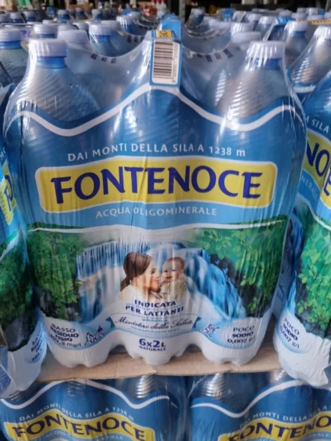 Acqua Oligominerale FonteNoce 6 Bottiglie Da 2 Litri naturale calabrese sila