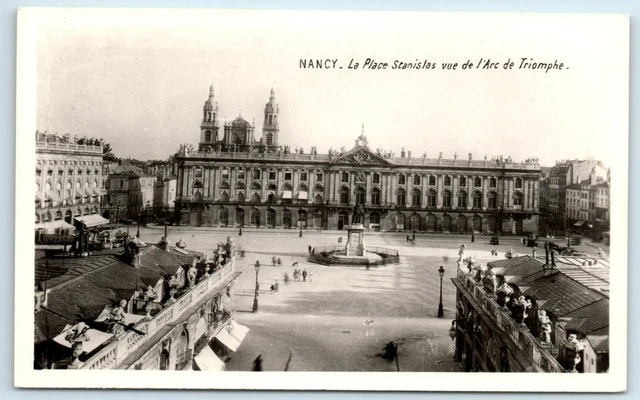 Postcard Nancy, La Place Stanislas vue de L'Arc de Triomphe RPPC B197