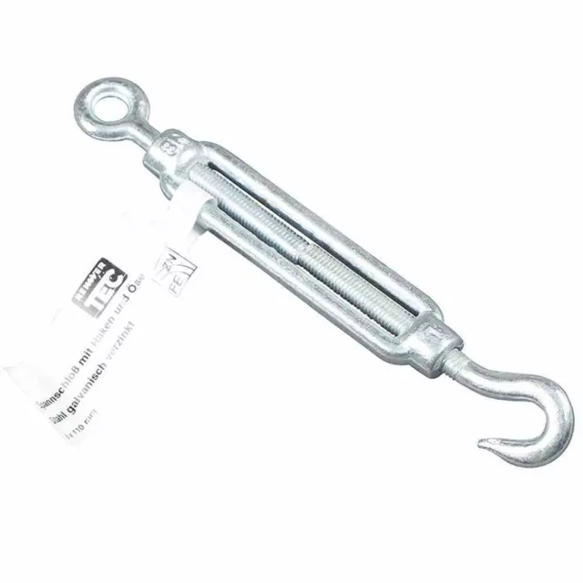 Tendeur M16x170+Crochets+Oeillet Cosses Pince Câble de Traction Fixation Neuf