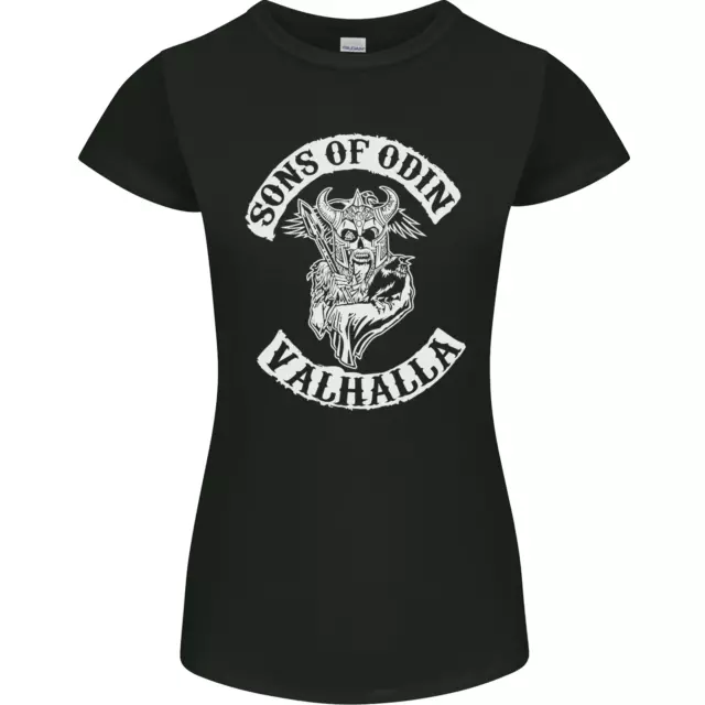 Son Of Odin Valhalla Viking Norreno Mitologia Donna Minuta Taglio T-Shirt