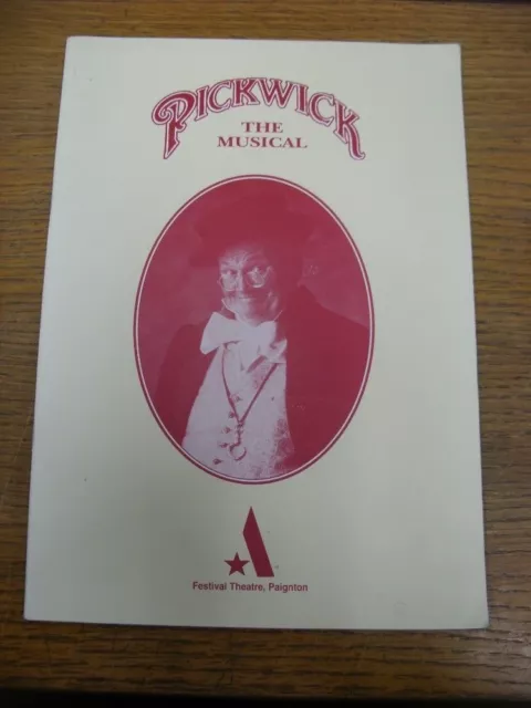 26/10/1994 Theatre Programme: Pickwick The Musical, Staring Harry Secombe [At Fe