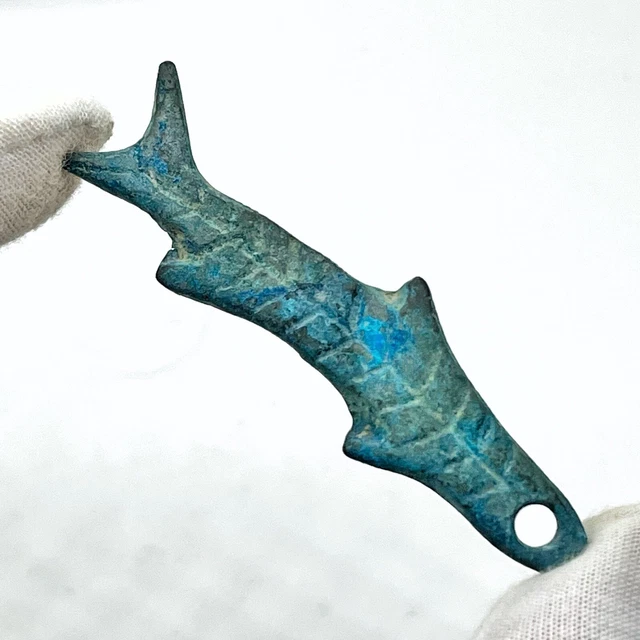 Antique Ancient China Style Fish Coin Bronze Brass Token Proto-Money Old Asia A
