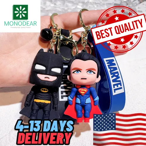 Marvel SuperHero Keychain For Men Women Avengers Bat Man Superman Kids Gifts