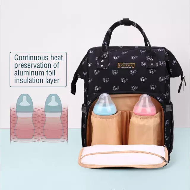Diaper Bag Backpack, Multifunction Travel Back Pack Maternity Baby Changing Bags 3