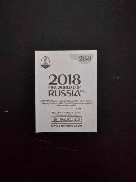 2018 Panini FIFA World Cup Russia LIONEL MESSI #288 Sticker BLACK BACK 2