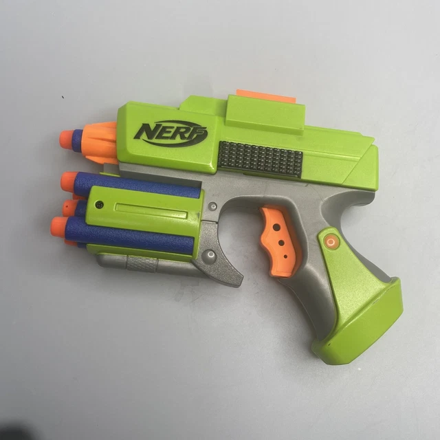 NERF CROSSFIRE SIDEARM Pistol Dart Tag Blaster Green with 6 darts 6.79