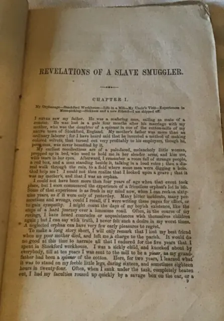 Revelations of a Slave Smuggler autobiography Richard Drake  missing title page