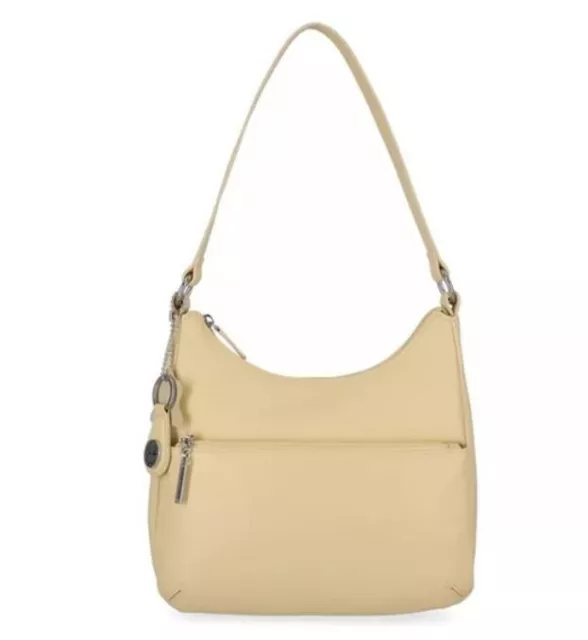 GIANI BERNINI Nappa Classic leather hobo women's shoulder bag -WHEAT/ YELLOW