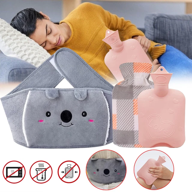 Hot Water Bottle Belt with Cover 1L Hot Water Bag Belt Hand Waist Warmer Cover