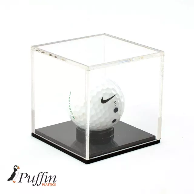 Golf Ball Display Case With Black Base