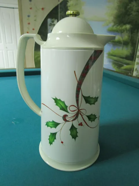 LENOX THERMAL CARAFE HOLIDAY NOUVEAU CHRISTMAS NEW original
