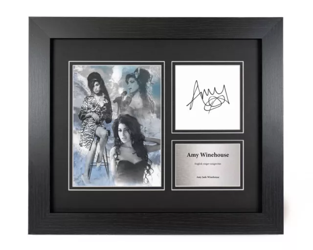 Amy Winehouse Signed Preprint Gift Display Framed/Unframed