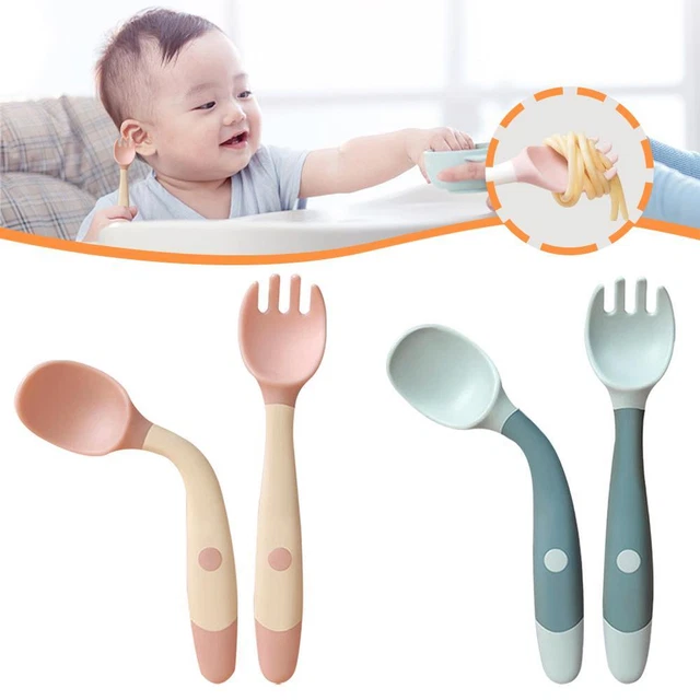 Silicone Spoon For Baby Utensils Set Auxiliary Food Learn Eat To Toddler U4K5