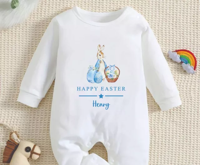 Personalised My First Easter Baby Rompersuit - 1st Easter Baby Outfit