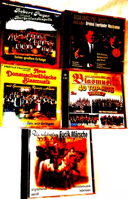 5 CD Set - Blas- und Marschmusik - u. a. Ernst Mosch  Robert Payer -fast wie NEU