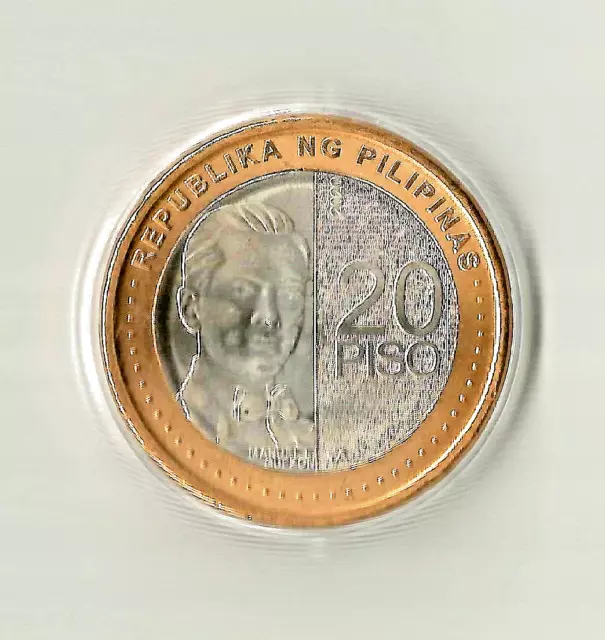 Philippines 2020 20 Piso bimetallic coin,  Gem UNC.  # 1