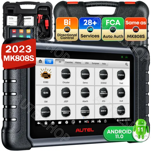 2023 Autel MaxiCOM MK808S PRO MX808S Scanner Bidirectional Tool Key 36+ Services