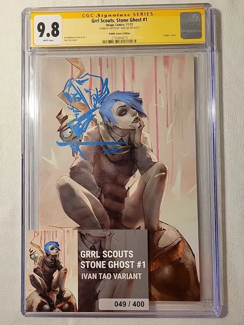 Grrl Scouts Stone Ghost 1 CGC 9.8 SS COA. Ivan Tao Variant SIGNED/Sketch 49/400
