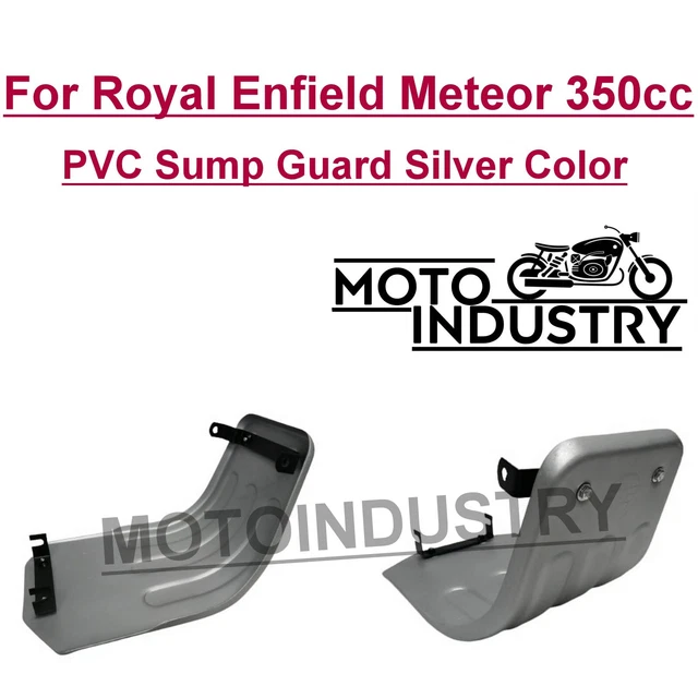 For Royal Enfield Meteor 350cc PVC Sump Guard Silver Color
