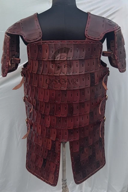Leather Lamellar Armor, Leather Lamellar Scale Armour Set Built for use in LARP
