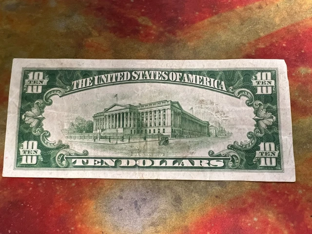 1934 Star Note $10 Silver Certificate Blue Seal RP-252