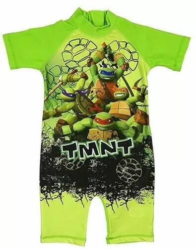 Official Character Swimsuit Uv Sun Safe Swimwear 2 3 4 5 Years Tmnt