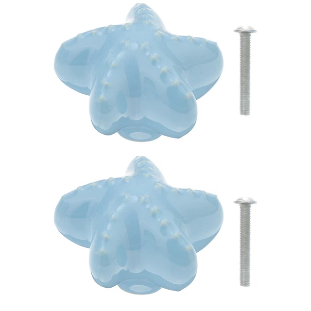 2 Pcs Ceramic Furniture Handles Vintage Decor White Cabinet Knobs Shape