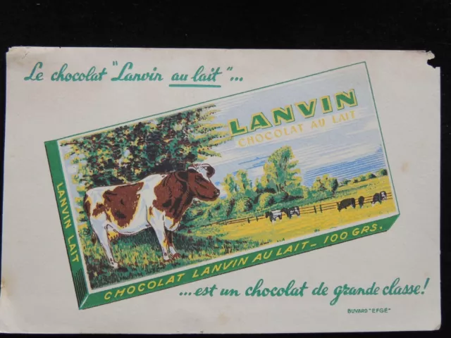 Buvard vintage Lanvin chocolat au lait noisettes