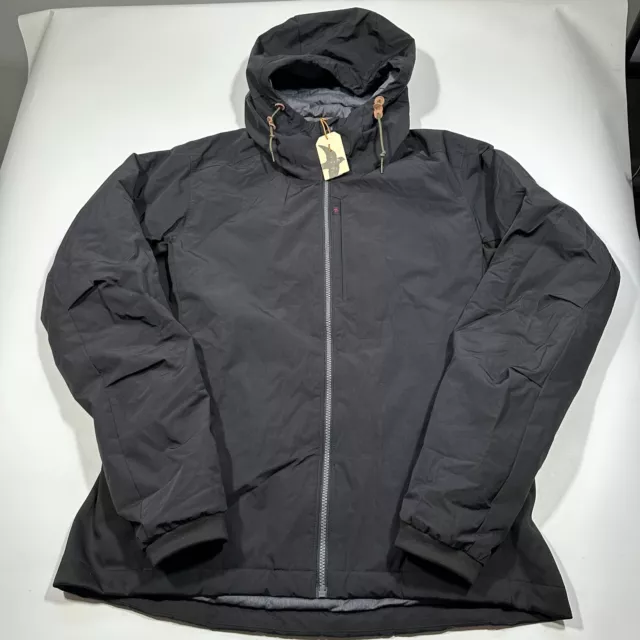 RELWEN HOODED SNURF Jacket Mens Size Large Black Full Zip Casual ...
