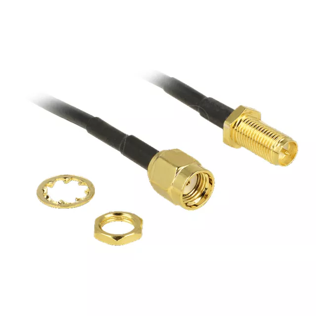 G00 RP SMA Stecker auf RP SMA Buchse Kabel 3m RG174 WiFi Antennenverlängerung