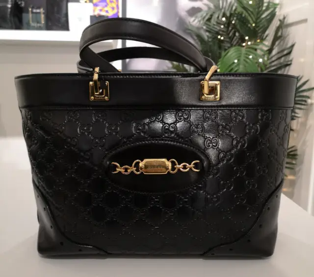 Gucci Guccissima Black Leather Medium Tote Bag Shoulder Bag ERP £1,695.00