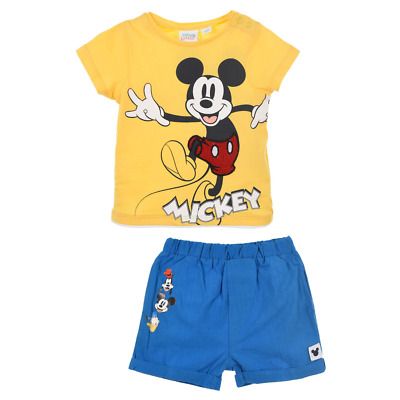 Completo Estivo Topolino Disney Short+T-Shirt Neonato Bambino 6/24 M - Ev0070Gia