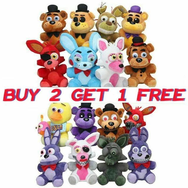 Oreiller Snack FNAF Zhongkaihua - 6 Peluches Five Nights At Freddy's Incluses (50x36 Cm) - Coussin Doux Décoration