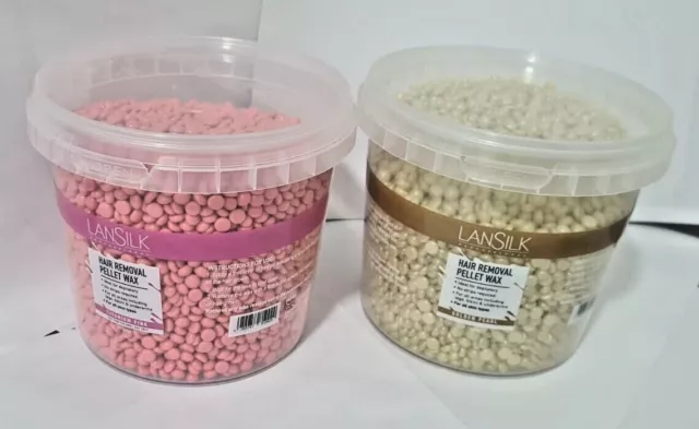 500g LanSilk Hot Hard Wax Beans Pellet Waxing Body Bikini Hair Removal