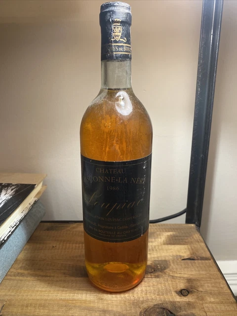 Vin Blanc Chateau Gasconne-la Nère Loupiac 1986 Millésime Exceptionnel