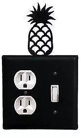 Wrought Iron Double Pineapple Single Outlet and Switch Cove 8" (Made in USA) 2