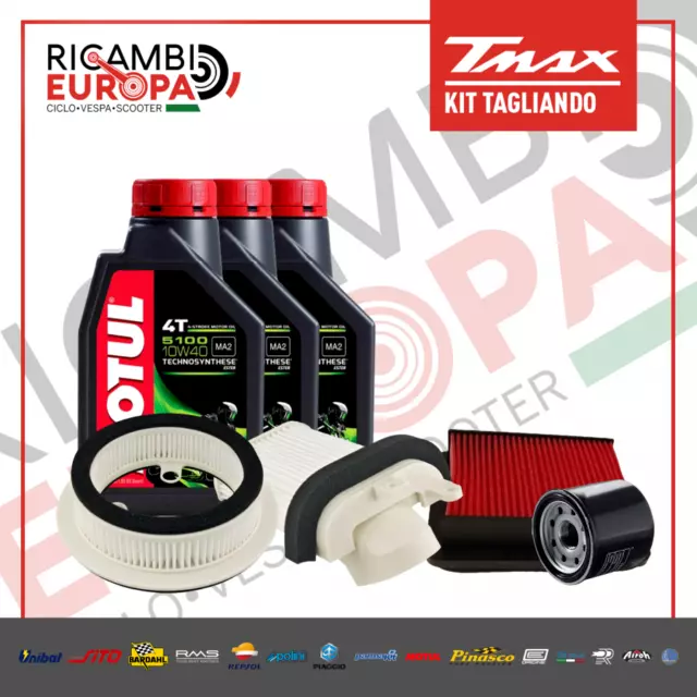 Kit Tagliando Yamaha Tmax T-Max 500 Olio Filtri 2008 2009 2010 2011 Motul 5100