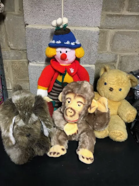 Job Lot Bundle Of Vintage Mixed Kids Soft Plush Toys Teddy Bears