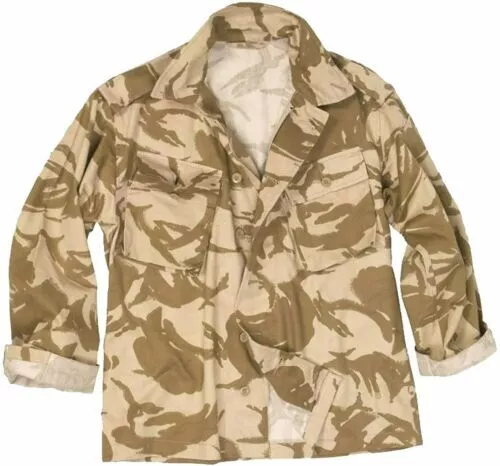 Genuine British Army Soldier 95 Desert DPM Camo Tropical Combat Shirt Jacket Zip