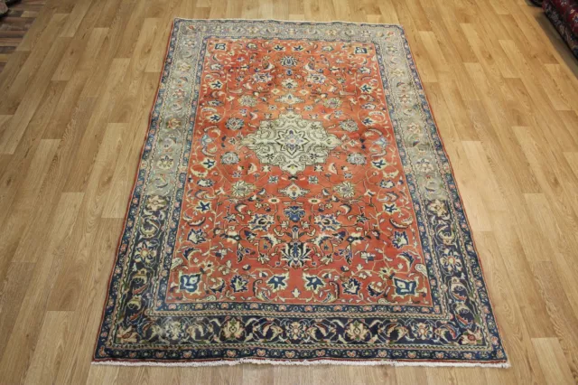 Old Hand Made Persian Traditional Mahal Sarouk rug Oriental carpets 220 x 145 cm