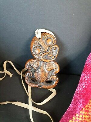 Old New Zealand Cast Pendant Necklace on Leather Cord 2