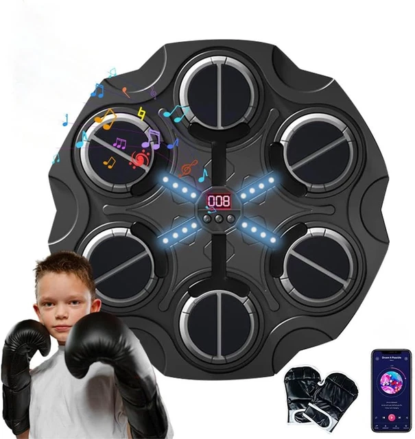 Macchina Da Boxe Musicale Bluetooth 2024 - Con Guanti, Luci RGB, 9 Velocità, Per Adulti E Bambini - Foto 4