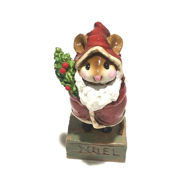 Vintage Wee Forest Folk M-164 Father Christ-Mouse Miniature Figurine
