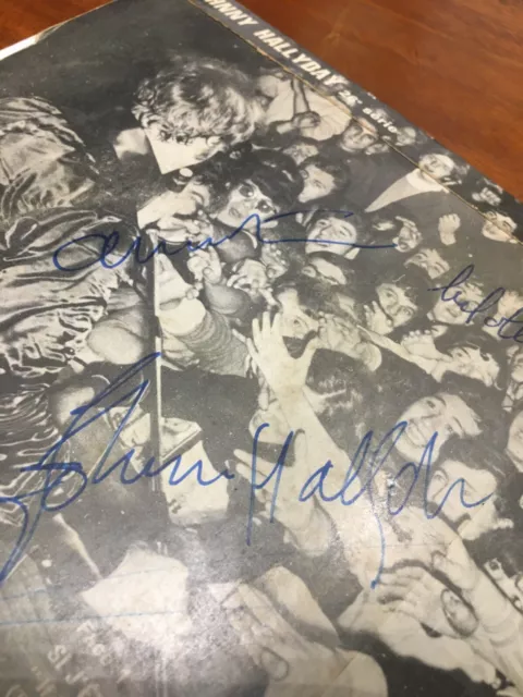 JOHNNY HALLYDAY EP J'ETAIS CHARPENTIER +3 avec DEDICACE 1967 AUTOGRAPHE ORIGINAL