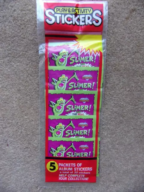 Slimer and The Real Ghostbusters Album Stickers By Diamond 1988 5x Packs Sealed