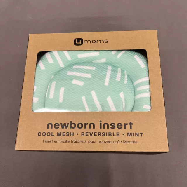 4 Moms Mamaroo Newborn Insert Mint green Cool Mesh Fabric Infant New Reversible
