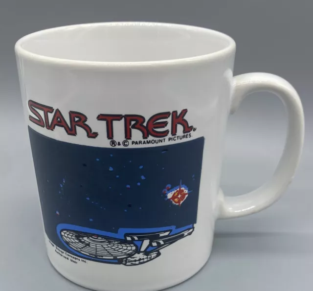Vintage Star Trek Coffee Mug Kilncraft England Starship Enterprise Rare